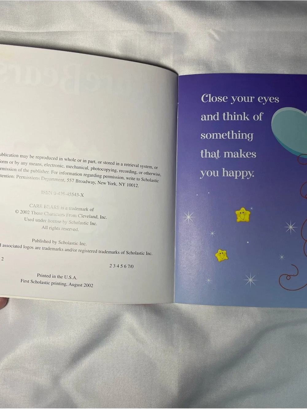 Vintage 2002 Care Bears‎ What Makes You Happy? Scholastic Paperback Book
